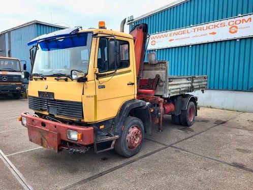 Mercedes-Benz 1117 K (6-CILINDER) KIPPER WITH FERRARI CRANE, Auto's, Vrachtwagens, Te koop, ABS, Radio, Verwarmde buitenspiegels
