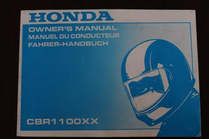 Honda CBR1100XX 1996 motorcycle owner's manual CBR 1100 XX, Motoren, Handleidingen en Instructieboekjes, Honda, Ophalen of Verzenden