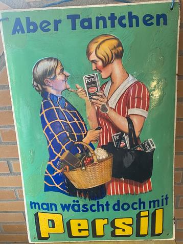 Oud emaille reclamebord Persil beschikbaar voor biedingen