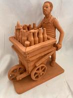 Terracotta plastiek gesigneerd limonade verkoper, Antiek en Kunst, Ophalen of Verzenden