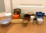 Vintage plantenbak en potten retro Adco, West germany, Gebruikt, Rond, Binnen, Ophalen of Verzenden