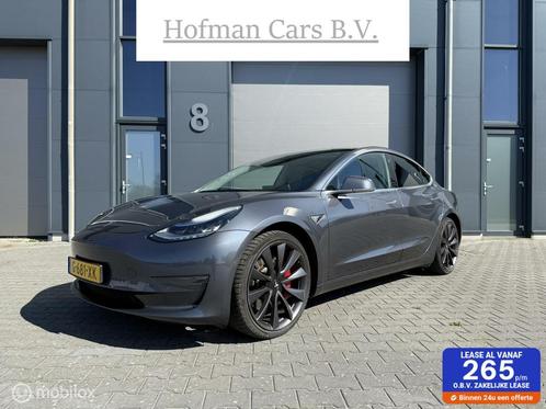 Tesla Model 3 Performance AWD 75 kWh 462PK DUAL MOTOR 20Inch, Auto's, Tesla, Bedrijf, Te koop, Model 3, 4x4, ABS, Adaptive Cruise Control