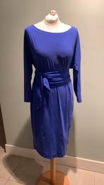 LaDress Carla xs paars blauw of kobalt jurk travelstof sash, Blauw, Ophalen of Verzenden, Zo goed als nieuw, Knielengte