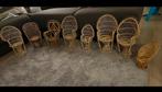 Pauwen stoeltjes poppen stoelen rotan, Ophalen of Verzenden, Nieuw, Babypop