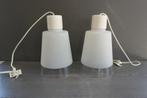 Set glazen hanglampen, diameter 20 cm, hoogte 31 cm, Verzenden, Zo goed als nieuw, Modern, Minder dan 50 cm