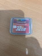 Transcend 32GB CompactFlash kaart, Gebruikt, 32 GB, Ophalen of Verzenden, Fotocamera