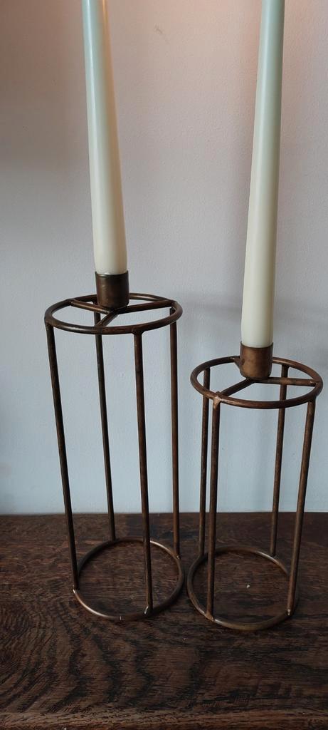 Countryfield Kaarshouder Set Koper/Brons, Huis en Inrichting, Woonaccessoires | Kandelaars en Kaarsen, Zo goed als nieuw, Kandelaar