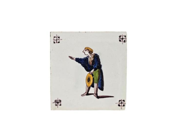 Westraven keramiek - tegel - meerkleurig - 19e eeuw, Antiek en Kunst, Antiek | Wandborden en Tegels, Ophalen of Verzenden