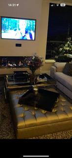 Bijzettafel poef, 45 tot 60 cm, Luxe, Vierkant, Ophalen of Verzenden