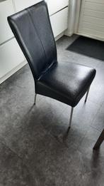 eetkamerstoelen set van 4 stuks, gladde skai bekleding, Ophalen, Overige materialen, Gebruikt, Zwart