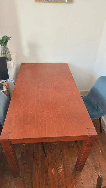 Houten Eettafel 150x80 - Gebruikt beschikbaar voor biedingen