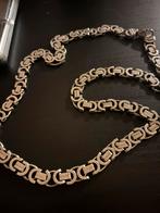 Zilveren Koningsketting 74cm, 131 gram, Sieraden, Tassen en Uiterlijk, Kettingen, Ophalen of Verzenden, Zo goed als nieuw, Zilver