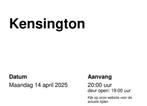 2 kaartjes Kensington in Tivoli op maandag 14 april, Tickets en Kaartjes, Concerten | Pop, Twee personen, April