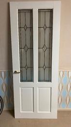 Prachtige glas in lood binnendeur wit, Ophalen, 80 tot 100 cm, 215 cm of meer, Binnendeur