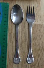 Gero Zilmeta besteksetje lepel  vork met vlinder afbeelding, Ophalen of Verzenden, Rvs of Chroom, Los bestek