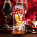 Eeuwige rozen in glazen koepel - Ledverlichting - Valentijn, Ophalen of Verzenden, Verjaardag