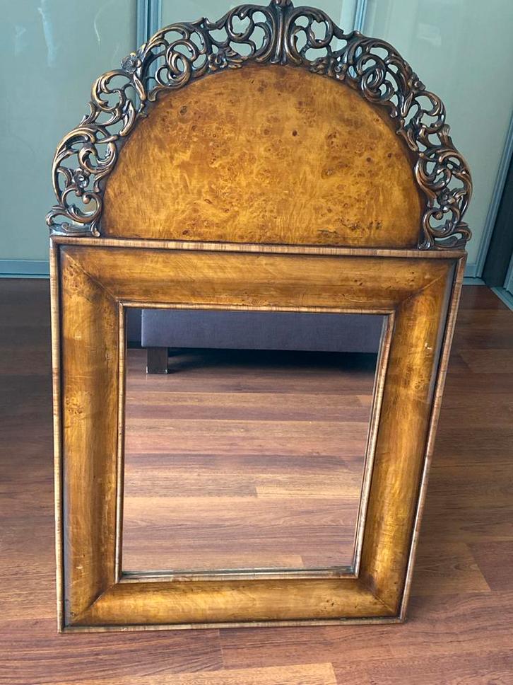 Antieke Spiegel met Houten Frame, Antiek en Kunst, Antiek | Spiegels, 50 tot 100 cm, 100 tot 150 cm, Rechthoekig, Ophalen