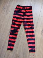 Red & Black Velvet grunge stripes 90s leggings Goth Doll M, Lang, Maat 38/40 (M), Goth Doll, Ophalen of Verzenden