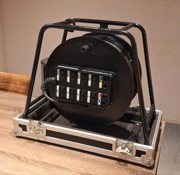 XLR Multicore Haspel - 25 meter - met flightcase beschikbaar voor biedingen