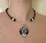 Halsketting met Bearded Collie hanger, Ophalen of Verzenden, Nieuw, Overige materialen, Met hanger