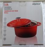 Gietijzeren braadpan met deksel van Alpina, Huis en Inrichting, Keuken | Potten en Pannen, Gietijzer, Nieuw, Ophalen of Verzenden