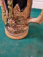 bierpul aardewerk met tinnen deksel, Verzamelen, Glas en Borrelglaasjes, Ophalen of Verzenden