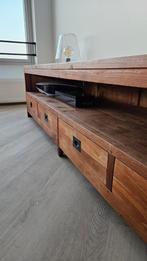 Mooi en massief houten tv meubel, Huis en Inrichting, Kasten | Televisiemeubels, Ophalen, 200 cm of meer, Minder dan 100 cm