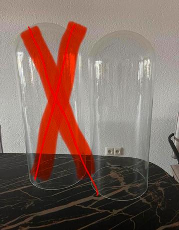 Antieke glazen stolp beschikbaar voor biedingen