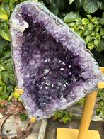 Prachtige Amethist Geode Vlinder op Standaard, Ophalen of Verzenden, Mineraal