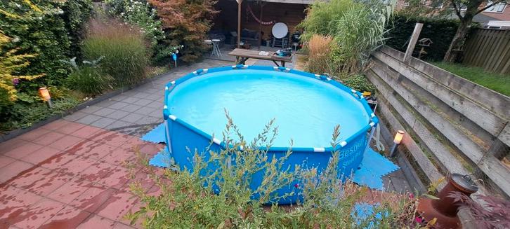 bestway 305 cm frame zwembad incl glasfilterpomp warmtepomp, Tuin en Terras, Zwembaden, Zo goed als nieuw, Minder dan 80 cm, 200 tot 400 cm