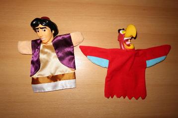 2 Aladdin Disney handpoppen / poppenkast poppen beschikbaar voor biedingen