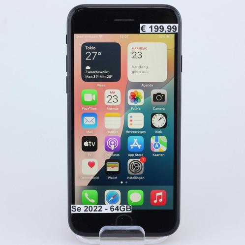 iPhone SE 2022 64GB Midnight Nette Staat, Telecommunicatie, Mobiele telefoons | Apple iPhone, Zo goed als nieuw