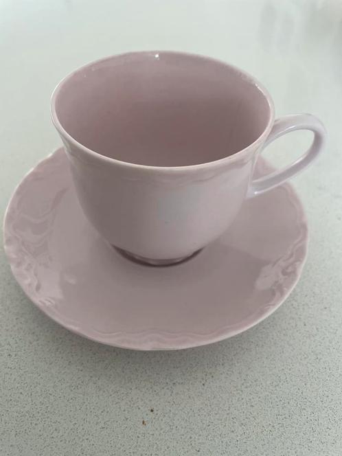 Hutschenreuter porseleinen rose kop en schotels 5 stuks, Huis en Inrichting, Keuken | Servies, Kop(pen) en/of Schotel(s), Overige stijlen