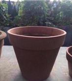 Diverse Italiaanse terracotta bloempotten stevige potten, Tuin en Terras, Bloempotten, Ophalen of Verzenden, Gebruikt, Rond, Tuin