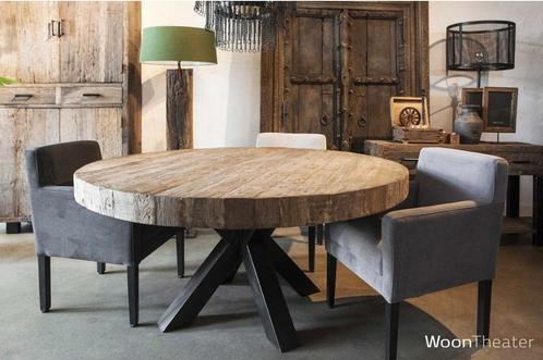 Robuuste ronde eettafel 140 Richmond Interiors, Bohdi, Huis en Inrichting, Tafels | Eettafels, Ophalen