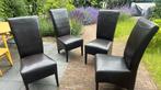 4 eetkamerstoelen - prijs voor alles samen!!, Ophalen, Gebruikt, Bruin, Vier