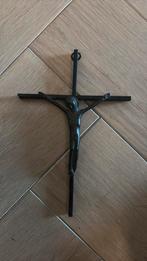 Antiek metalen kruisbeeld, Antiek en Kunst, Antiek | Religie, Ophalen of Verzenden