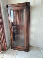 Houten Vitrinekast met Glazen Deur, Ophalen, Minder dan 50 cm, Glas, Klassiek