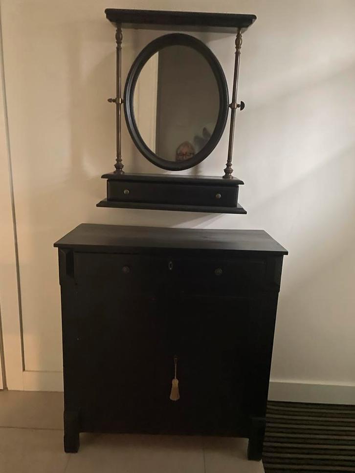 Vintage Hal Spiegel Jaren '50, Antiek en Kunst, Antiek | Spiegels, 50 tot 100 cm, Minder dan 100 cm, Ovaal, Ophalen