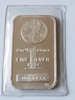 One troy ounce  fine silver 999+ (eagle) usa  kk  f.5.5, Ophalen of Verzenden, Noord-Amerika