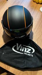 Vinz Scooter Helm (S) Zwart met oranje lijnen., Fietsen en Brommers, Brommerhelmen, Ophalen of Verzenden, Nieuw, Small, Vinz