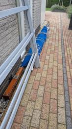 Houten mast , Giek, Zeilen en gaffel te koop Poly Valk, Watersport en Boten, Zeilen en Zeiltoebehoren, Ophalen, 6 meter of meer