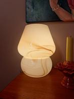 Glazen tafellamp mushroom paddenstoel beige gemêleerd lamp, Huis en Inrichting, Lampen | Tafellampen, Ophalen of Verzenden, Zo goed als nieuw