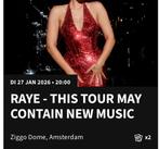 Raye concert Ziggo Dome 2 staanplaatsen 27 januari, Tickets en Kaartjes