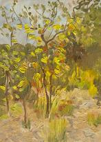 Olieverf/paneel. Herfst, Ophalen of Verzenden