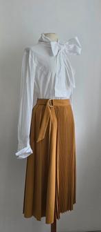 MarcCain midi rok camel plooirok 42/44, Pauw MarcCain, Verzenden, Zo goed als nieuw, Onder de knie