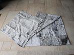 Te koop nieuw grijs/wit dekbedovertrek met print en 2 kussen, Dekbedovertrek, Tweepersoons, Ophalen of Verzenden, Zo goed als nieuw