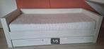Woood Bedbank Robin Grenen Wit, Ophalen, Gebruikt, 90 cm, Eenpersoons