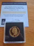 6 massief vergulde munten te koop, Postzegels en Munten, Ophalen of Verzenden, Koningin Wilhelmina, 10 gulden
