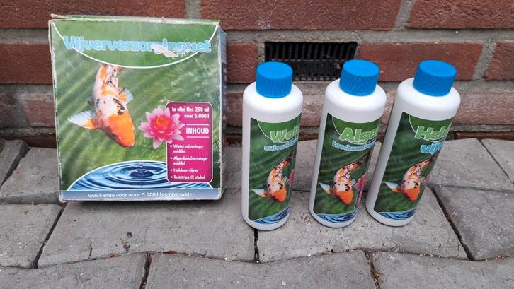 Te koop 3 flessen vijververzorgings set per fles 250 ml, Dieren en Toebehoren, Vissen | Vijvervissen, Karper of Koi